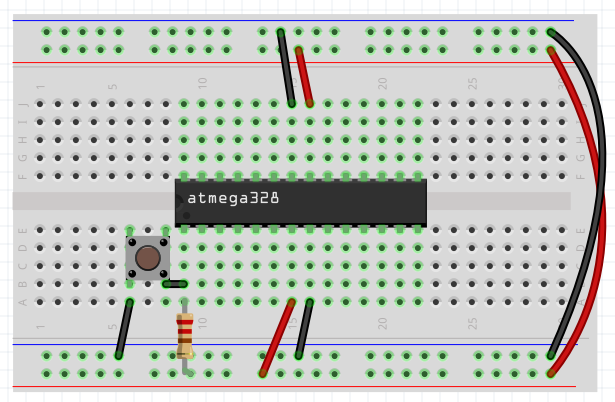 ATmega328P reset button