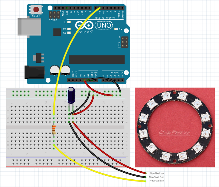 Slovakia - NeoPixel Ring rotating circles